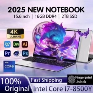 Fingerprint unlock 15.6 -inch Laptop Windows 11 Intel Core i7 8500Y 16GB RAM 1/2TBSSD Ultra thinbusiness computer