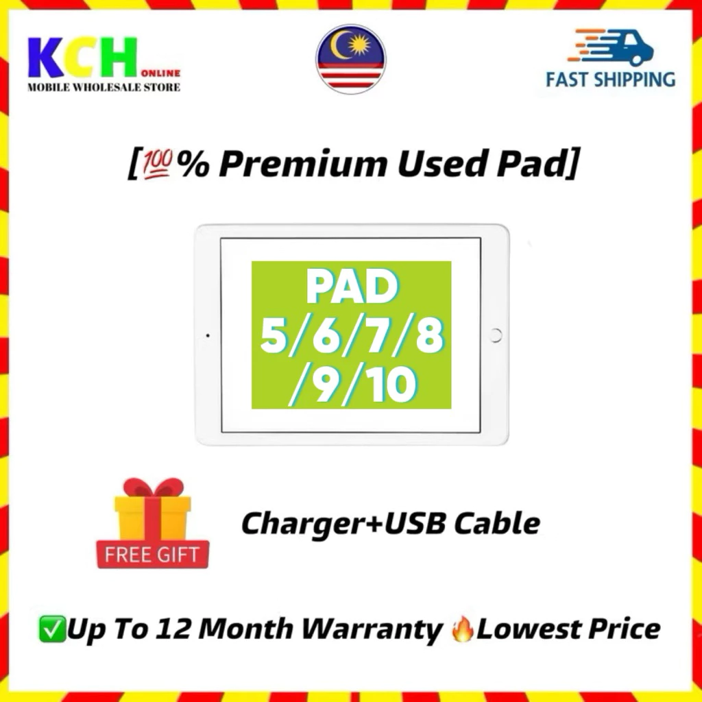 PAD 5/6/7/8/9/10 WiFi Only/Cellular 4G